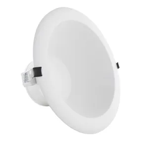 10 In. Commercial Canless LED Recessed Light, 46 Watts, 3500 Lumens, Selectable CCT, White Finish, 120-277V