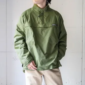 2000s 'Buffalo Systems' khaki color stand collar half zip smock