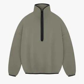 adidas x Fear of God Athletics Suede Fleece 1/2 Zip / Clay