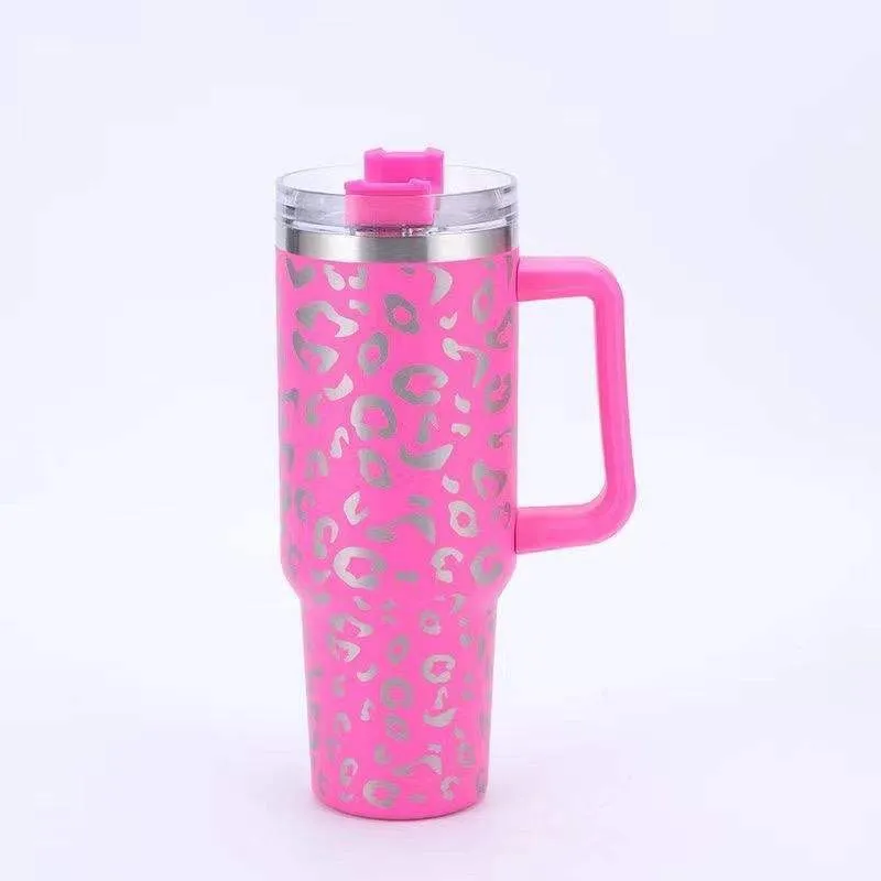 BHB Exclusive: Hot Pink Leopard 40oz Tumbler