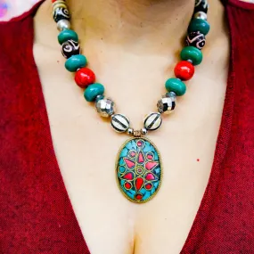 Bohemian Statement Vintage Style  Necklace