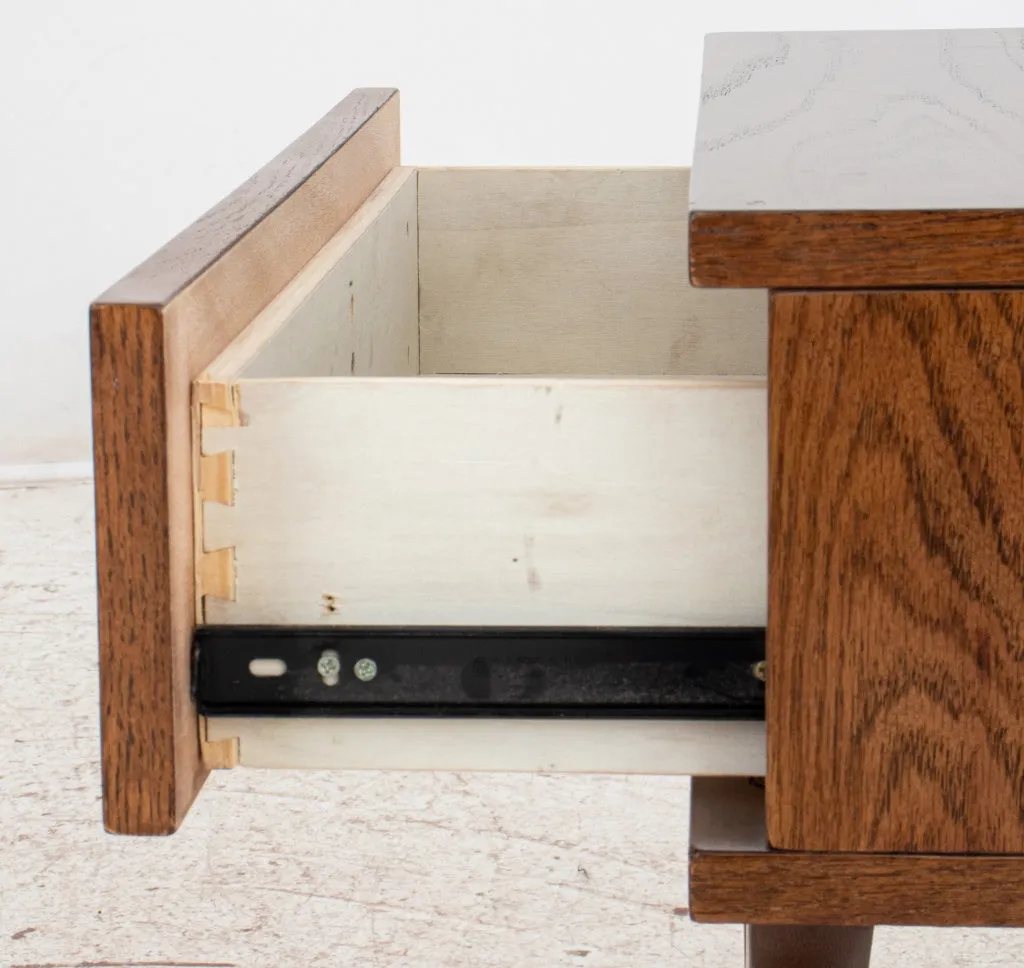 Campaign Style Wooden Nightstand