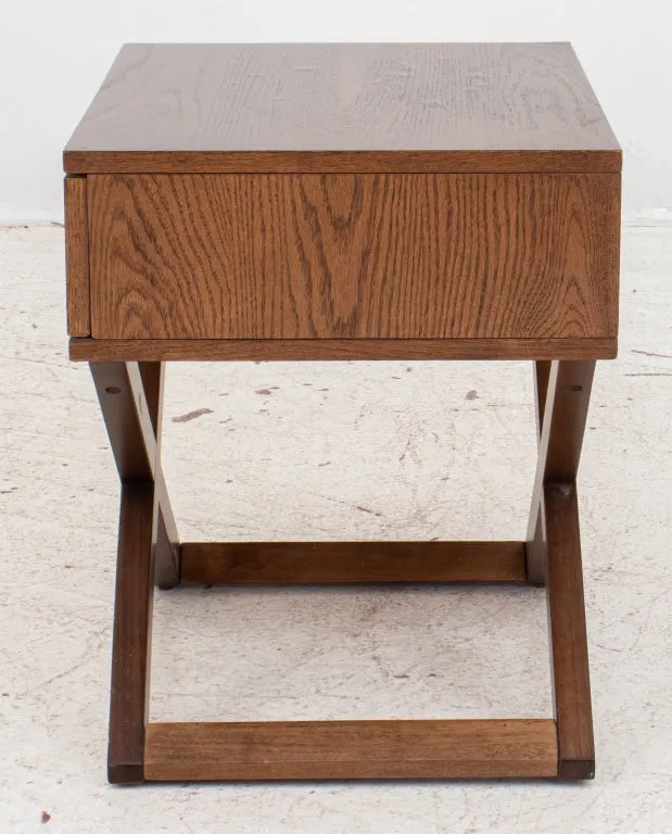 Campaign Style Wooden Nightstand