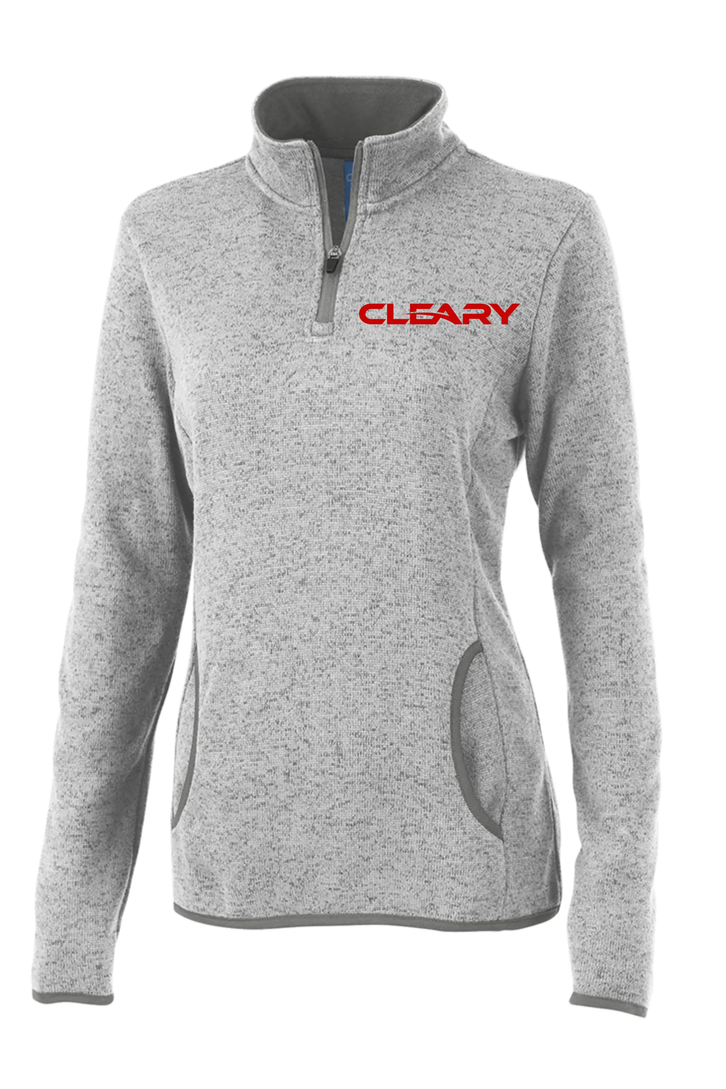 Cleary's Women's Heathered Fleece Pullover Light Grey