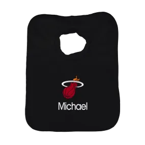 Designs by Chad and Jake Miami HEAT Custom Infant Pullover Black Bib