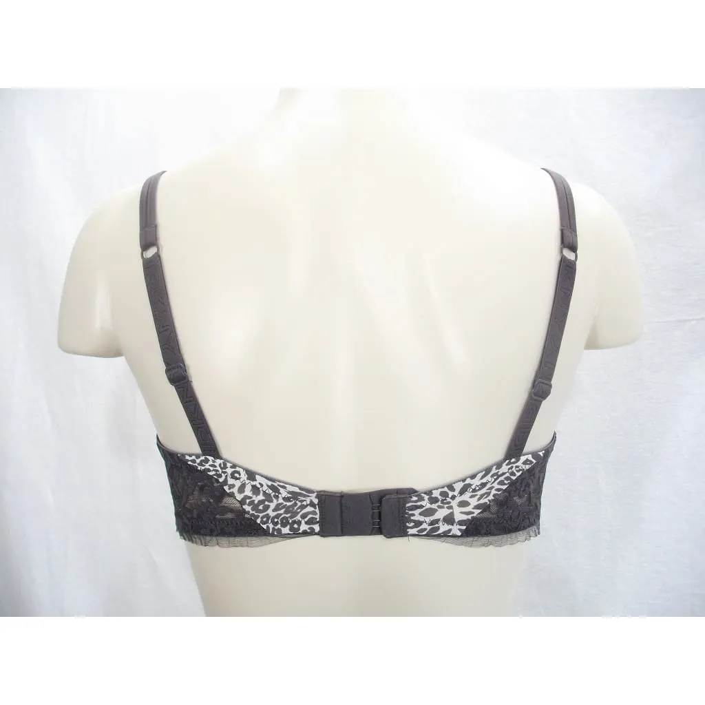 DKNY 458000 Signature Lace Perfect Lift Demi Underwire Bra 32D Animal Print