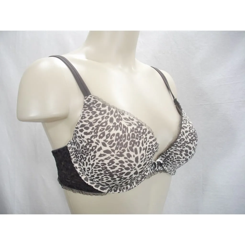 DKNY 458000 Signature Lace Perfect Lift Demi Underwire Bra 32D Animal Print