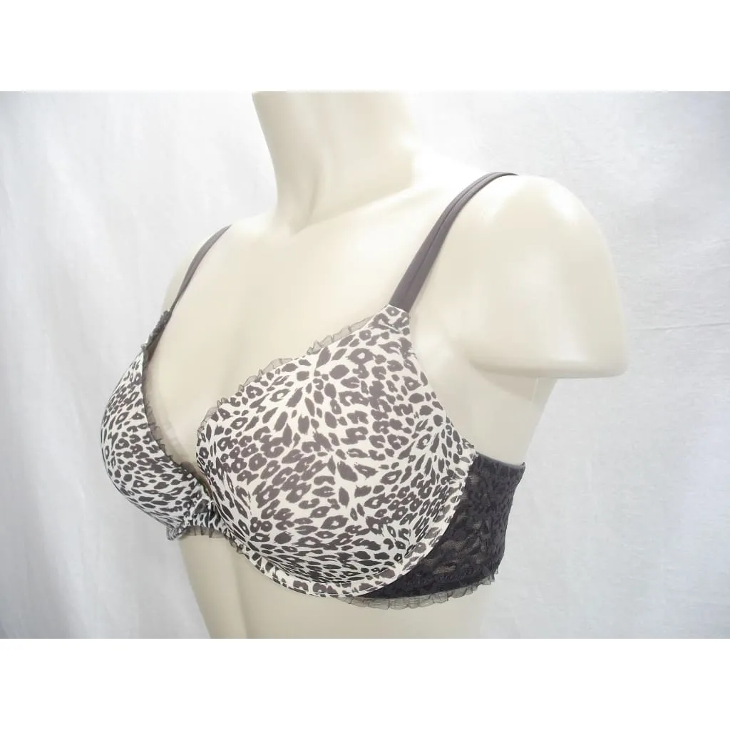 DKNY 458000 Signature Lace Perfect Lift Demi Underwire Bra 32D Animal Print