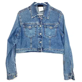 Ethyl Vintage Womens Size L Blue Denim Jean Jacket L/s