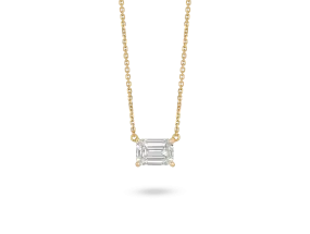 Lab-Grown Diamond 1ct. Emerald Cut Pendant | White