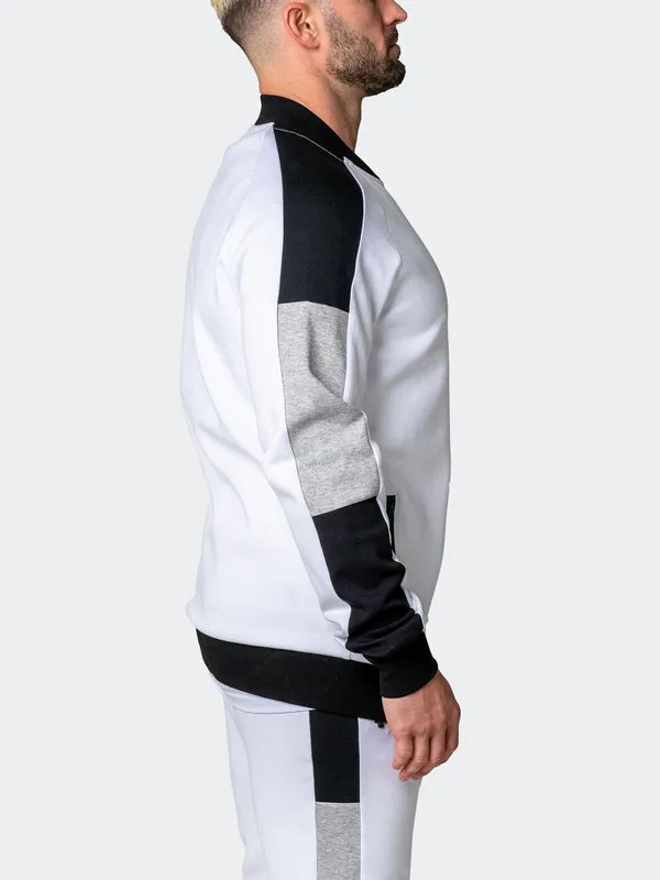 Maceoo Stretch Athletic Wear | Zipper Legendary White