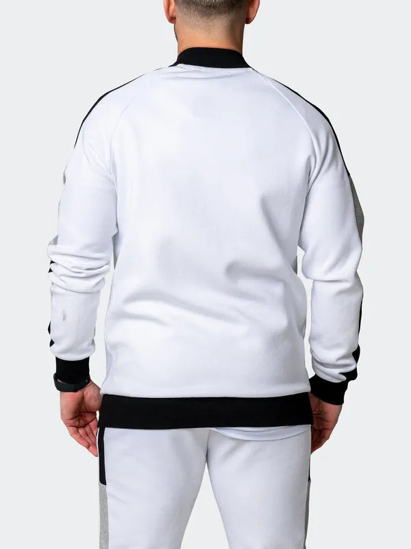 Maceoo Stretch Athletic Wear | Zipper Legendary White