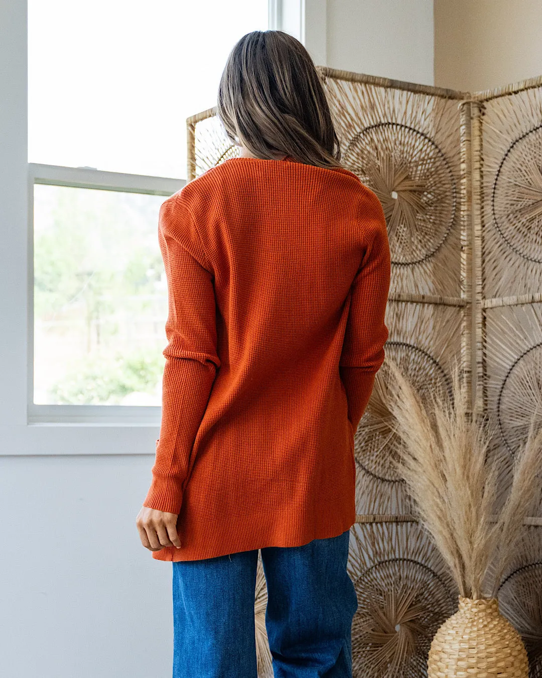 NEW! Iris Open Front Cardigan - Copper