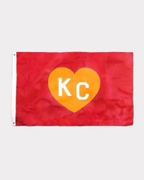 Red & Gold KC Heart Flag