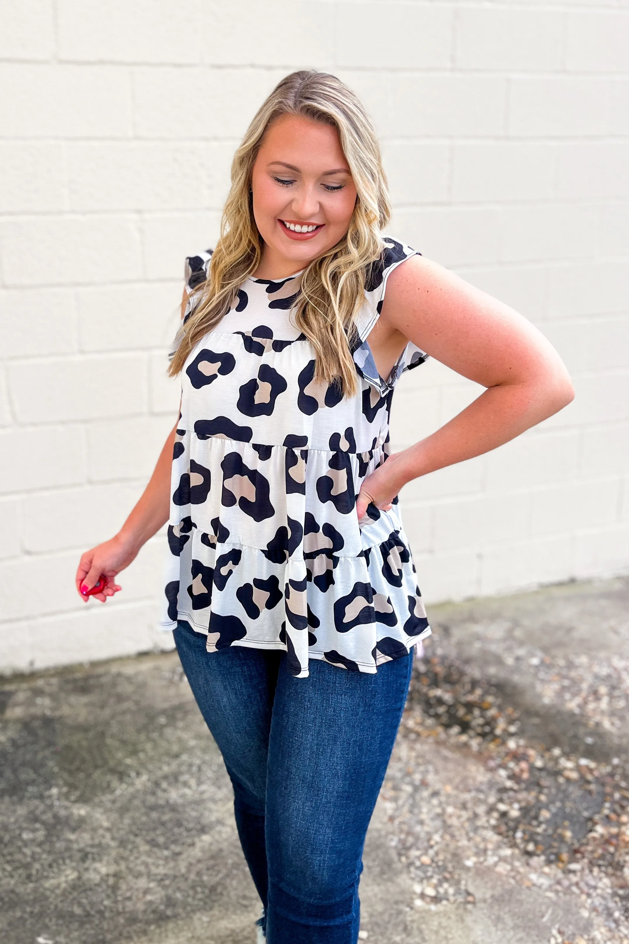 RESTOCK | Check You Out Leopard Tiered Top