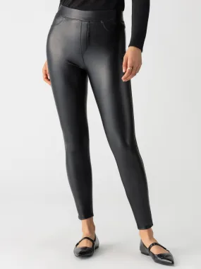 Runway Semi High Rise Legging Slick Black