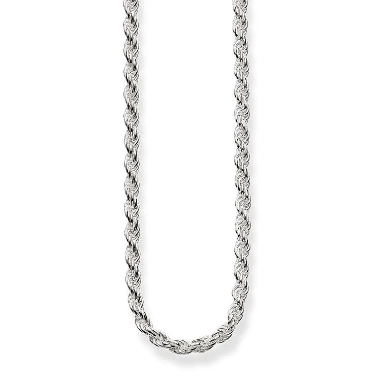 STERLING SILVER ROPE CHAIN NECKLET