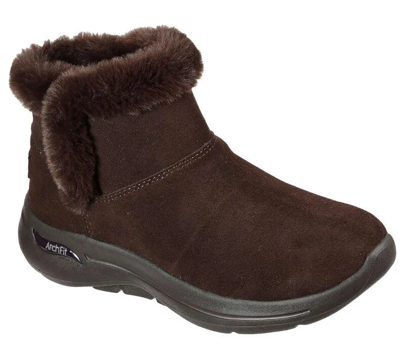 Women's Wide Fit Skechers 144400 Go Walk Arch Fit Cherish Boots